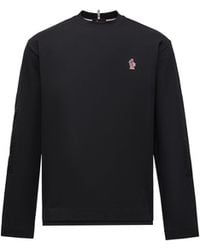 Moncler - Moncler Logo Cotton Long Sleeve T-Shirt - Lyst
