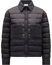Moncler Padded Shirt in Green | Lyst
