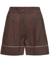 Moncler - Moncler Tailored Cotton Blend Shorts - Lyst