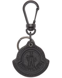 Moncler - Logo Leather Key Ring - Lyst