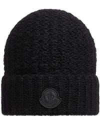 Moncler - Wool-Alpaca Knit Beanie Hat - Lyst