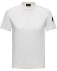 Moncler - Pleated Back Cotton T-Shirt - Lyst