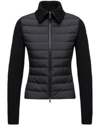 Moncler - Moncler Padded Wool Zip-Up Cardigan - Lyst