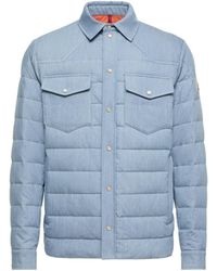 Moncler - Moncler Tiriol Denim Down Shirt Jacket - Lyst