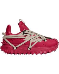 Moncler - Moncler Trailgrip Megalace Leather Trainers - Lyst