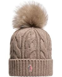 Moncler - Moncler Wool & Cashmere Beanie With Pom Pom - Lyst