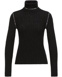 Moncler - Moncler Wool Blend Polo Neck Jumper - Lyst