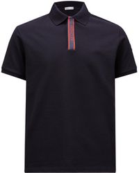 Moncler - Logo Motif Polo Shirt - Lyst
