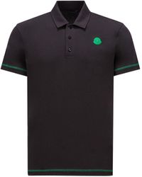 Moncler - Poloshirt mit logoaufnäher - Lyst