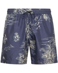 Moncler - Moncler Floral Print Swim Shorts - Lyst