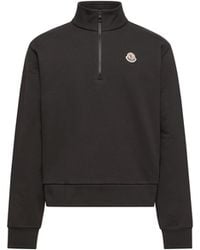 Moncler - Moncler Logo Cotton Zip-Up Sweatshirt - Lyst