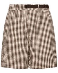 Moncler - Moncler Vichy Cotton Blend Shorts - Lyst