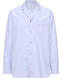 Moncler - Moncler Fil-À-Fil Cotton Long Sleeve Shirt - Lyst