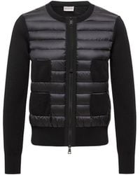 Moncler - Moncler Padded Wool Zip-Up Cardigan - Lyst