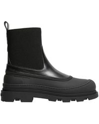 Moncler - Moncler Vera Edge Leather Ankle Boots - Lyst
