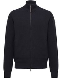 Moncler - Moncler Wool & Cashmere Zip-Up Cardigan - Lyst
