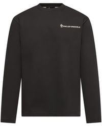 Moncler - Moncler Logo Long Sleeve Cotton T-Shirt - Lyst