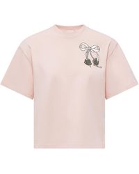 Moncler - Embroidered Cherry Logo Cotton T-Shirt - Lyst