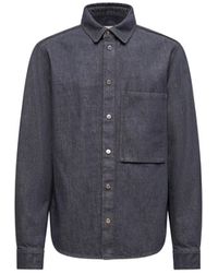 Moncler - Camisa De Manga Larga De Tejido Vaquero, Hombre, Talla - Lyst