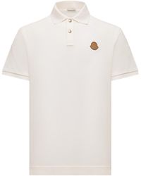 Moncler - Moncler Logo Patch Cotton Piquet Polo Shirt - Lyst
