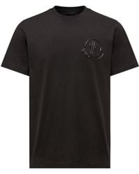 Moncler - Moncler Three-Dimensional Logo Cotton T-Shirt - Lyst