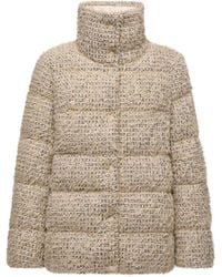 Moncler - Cochelle Tweed Short Down Jacket - Lyst
