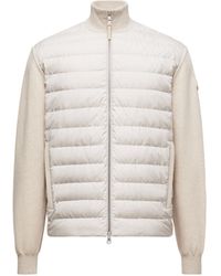 Moncler - Padded Wool & Cashmere Zip-Up Cardigan - Lyst