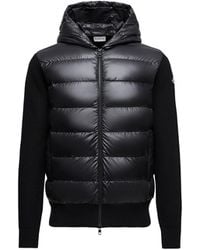 Moncler - Moncler Padded Wool Zip-Up Hoodie - Lyst