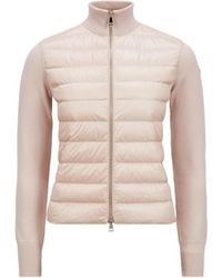 Moncler - Sudadera Acolchada De Lana Con Cremallera, Mujer, Talla - Lyst