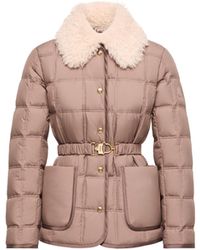 Moncler - Moncler Cygnes Belted Short Down Jacket - Lyst