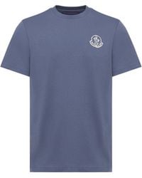 Moncler - Moncler Cotton Jersey Logo Patch T-Shirt - Lyst