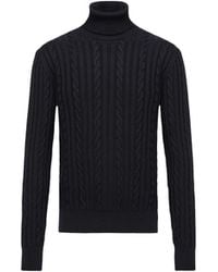 Moncler - Moncler Leather Logo Wool Jumper - Lyst