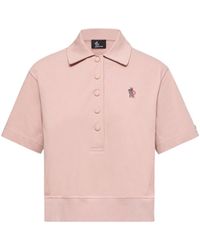 Moncler - Moncler Logo Patch Cotton Polo Shirt - Lyst