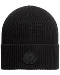Moncler - Moncler Logo Wool Beanie - Lyst
