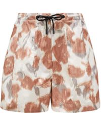Moncler - Printed shorts - Lyst