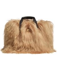 Moncler - Moncler Micro Caradoc Shearling Tote Bag - Lyst