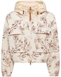 Moncler - Moncler Nepeta Hooded Floral Print Jacket - Lyst