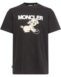 Moncler - Moncler Dog Print Cotton T-Shirt - Lyst