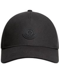 Moncler - Moncler Silicone Logo Cotton Baseball Cap - Lyst