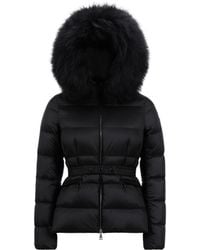 Moncler - Boed Hooded Shearling Short Down Jacket - Lyst