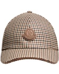 Moncler - Moncler Check Wool Baseball Cap - Lyst