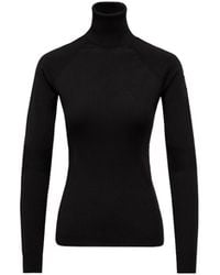 Moncler - Moncler Pull À Col Roulé En Laine Mélangée, Femme, Taille - Lyst