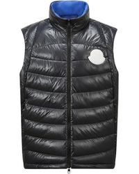 Moncler - Chaleco Plumífero Con Acolchado Curvo Y Capucha Menelao, Hombre, Talla - Lyst