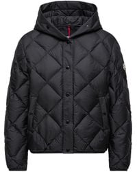 Moncler - Moncler Arvouin Hooded Diamond-Quilted Short Down Jacket - Lyst