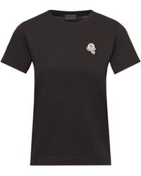 Moncler - Moncler Logo Patch Cotton T-Shirt - Lyst