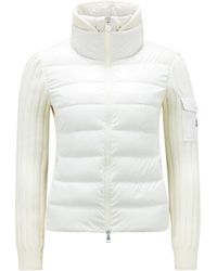 Moncler - High Neck Padded Cardigan - Lyst