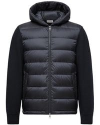 Moncler - Cardigan Zippé Matelassé En Laine - Lyst