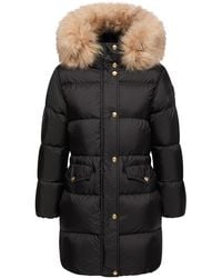 Moncler - Moncler Aphroties Shearling Trimmed Hooded Long Down Parka Jacket - Lyst