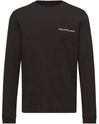 Moncler - Moncler Logo Cotton Long Sleeve T-Shirt - Lyst