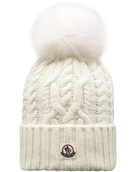 Moncler - Moncler Cashmere Blend Beanie With Pom Pom - Lyst